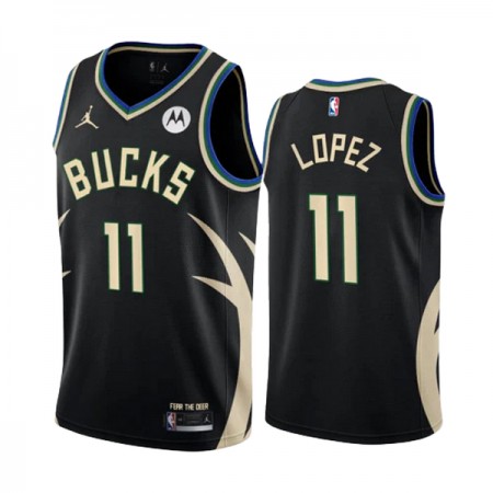 Dres Milwaukee Bucks Brook Lopez 11 Jordan 2022-23 Statement Edition Crno Swingman Dres Milwaukee Bucks Brook Lopez 11 Jordan 2022-23 Statement Edition Crno Swingman